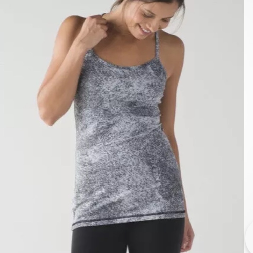 Lululemon Power Y Tank Speckled Gray 8